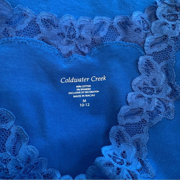 💧Coldwater Creek Royal Blue Sleeveless Top size Medium - Picture 5 of 6